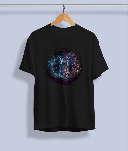 Мъжка тениска с илюстрация Зодия Близнаци - TShirtArtShop.com